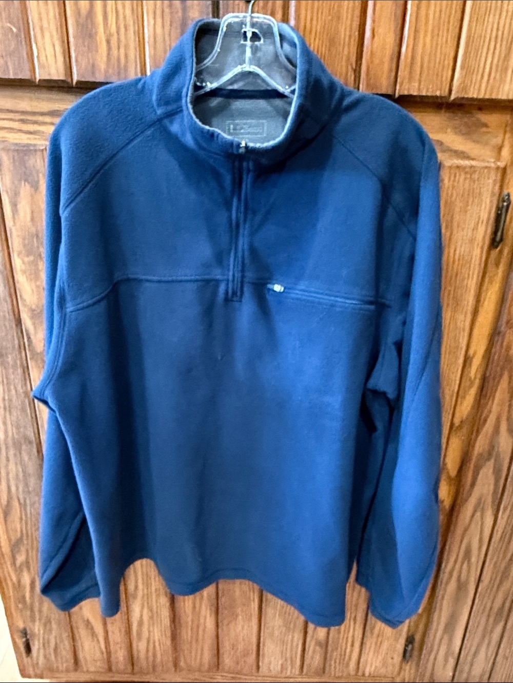 L.L. Bean Men's Navy Half-Zip Fleece Pullover Size XL